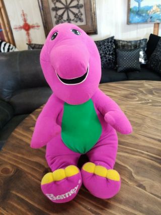 Vintage Large Playskool 1992/1996 Purple Dinosaur Barney Plush Talking Singing