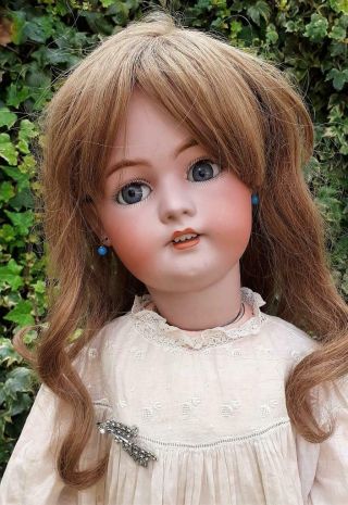 Large Antique Simon Halbig 1078 Fine Bisque Head Character Child Doll 30 "