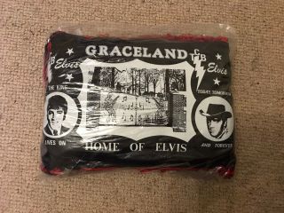Elvis Presley Vintage 1970’s Elvisly Yours Fan Club Souvenir Cushion Graceland