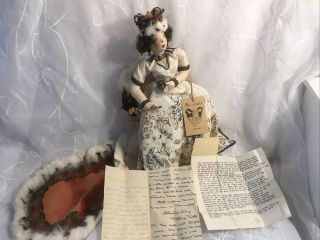 Vintage Ilse Ludecke German Cloth Doll Queen In Her Coronation Dress Signed Pape