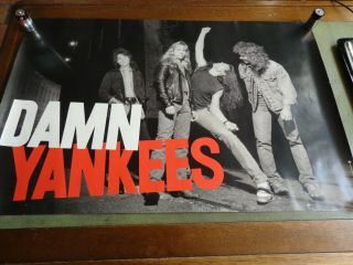 Vintage Damn Yankees Poster Record Store Promo 23 X 35