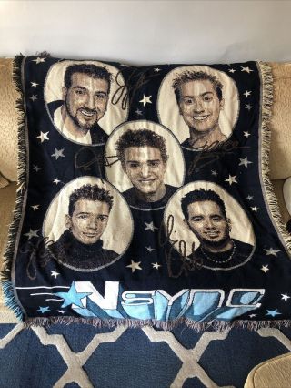 Vintage Nsync Woven Tapestry Throw Blanket By Northwest Company 100 Acrylic