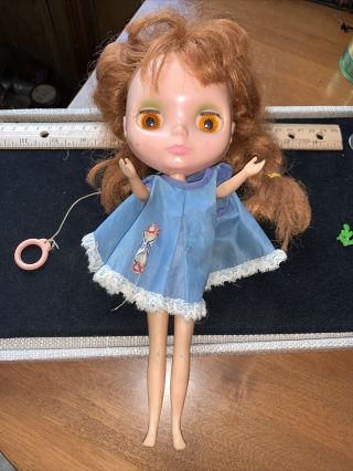 Vintage Kenner 1972 Blythe Doll Red Hair Eyes/knees Work For Conditions