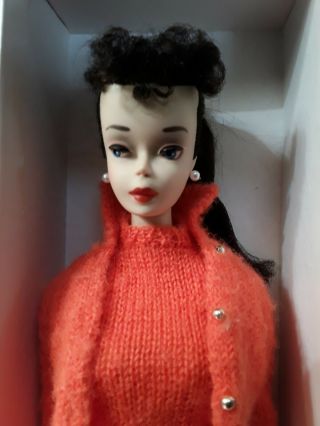 Vintage barbie ponytail 3 brunette with sweater girl 2