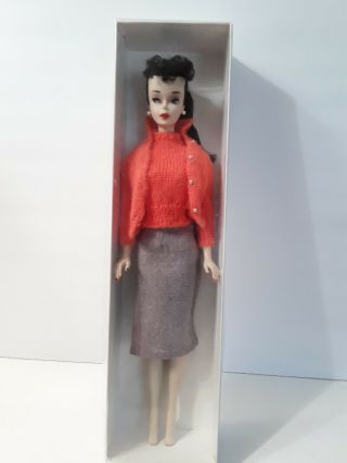 Vintage barbie ponytail 3 brunette with sweater girl 3