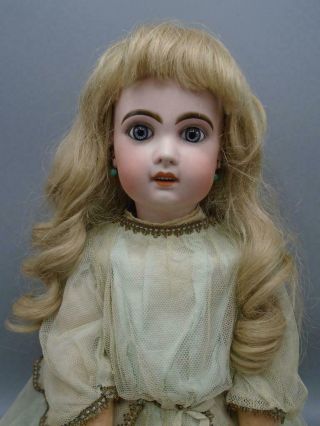 Antique French Bisque Doll Bebe Jumeau 10 Open Mouth Stamped Body 22 "