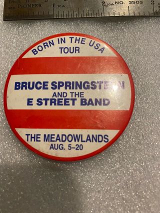 Springsteen Born In Usa Meadowlands Button 1984 - 85 Rare Vintage