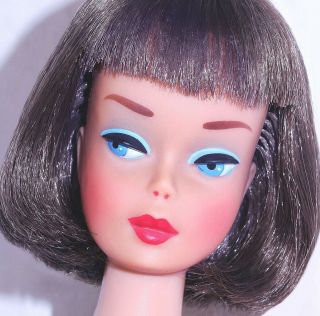 Vintage Long Hair High Color Dark Brunette American Girl Barbie Doll