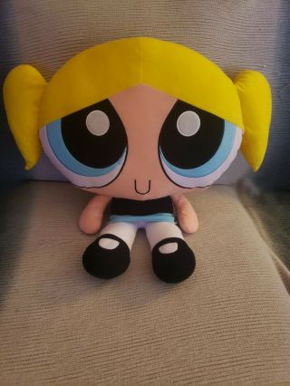 20 " Bubbles Powerpuff Girls Plush Doll Large Pillow Pal From Trendsetters 2000