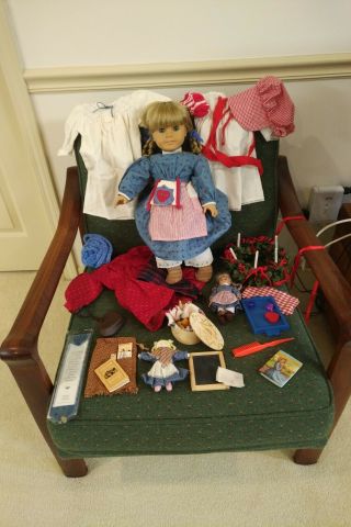 1989 American Girl Doll Kirsten Signed 89 Pleasant Rowland - Chest With Bed Etc