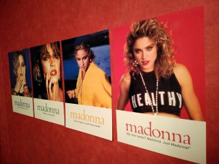 Madonna 1984 In Quotes Gorgeous 4 Set A3 Posters Virgin Tour Borderline Holiday