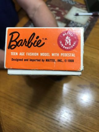 Vintage 1959 Mattel 850 Blond Barbie Box and Booklet 2