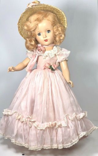 Vintage Madame Alexander Hard Plastic Princess Margaret Rose Doll Tagged Gown