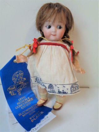 Rare 6.  5 " Antique Heubach Googly Eye Doll 9573 German Bisque Character Girl