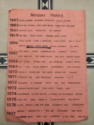 Adam & the Ants Marquee Club 1978 Punk Flyer Listing Penetration Rezillos 3