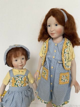 NIADA Artist Dolls,  Originals By Heather Maciak,  1996,  Adorable Redhead Sisters 2