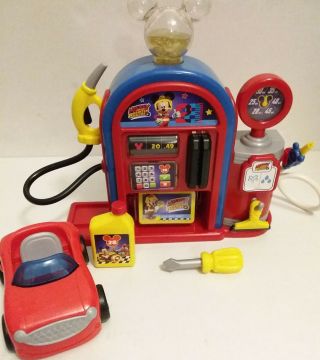 Disney Juniors Mickey Mouse Gas Station Play Set Kids Toys