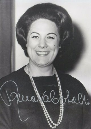 Autographed Photo Of Opera Singer Renata Tebaldi Soprano