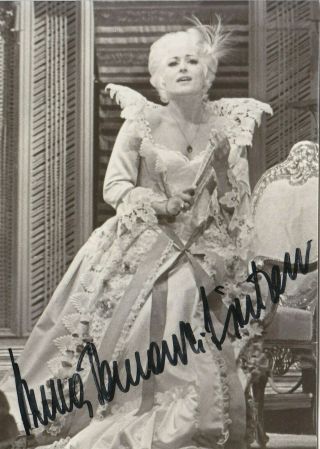 Autographed Photo Of Opera Singer Anna Tomowa - Sintow Soprano Le Nozze Di Figaro