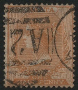 Malta - 1884 ½d Red - Orange Sg 19 Good V39821