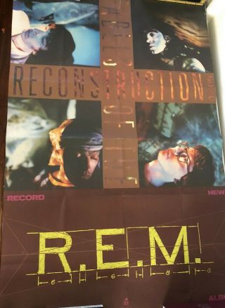 R.  E.  M.  Fables Of The Reconstruction Poster Vintage 1980’s Good