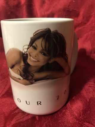Vtg Janet Jackson World Tour 2001 Coffee Ceramic Mug Cup Photo Spread