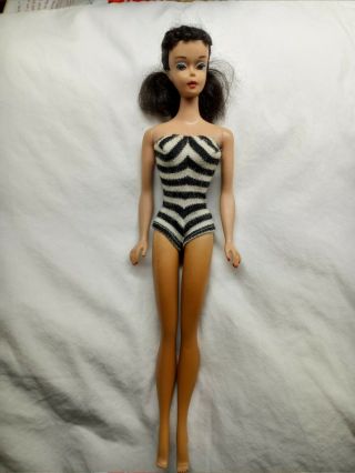 Vintage Ponytail Barbie Doll 3 With Rare Blue/black Eyeliner