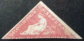 Cogh 1853,  1d Brick Red Triangle Stamp
