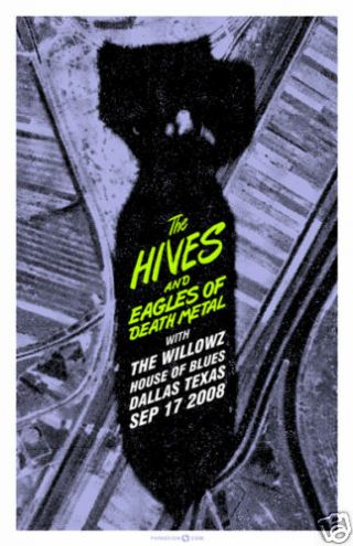 The Hives September 2008 Limited Concert Poster