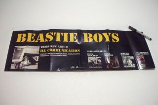 Vtg 1994 Beastie Boys 2 Sided Promo Poster Ill Communication Lollapalooza Folded