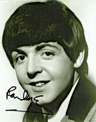 Beatles Paul Mccartney Signed 1964 8x10 Glossy Photo Print Early Liverpool 5