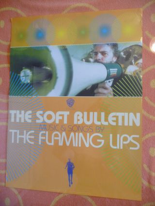 Vintage Flaming Lips " The Soft Bulletin " Promo Poster Warner Bros 1999 18 " X 24 "