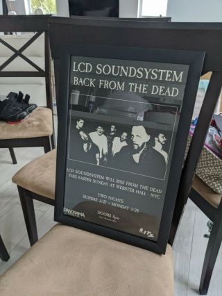Lcd Soundsystem Back From The Dead Concert Poster Framed