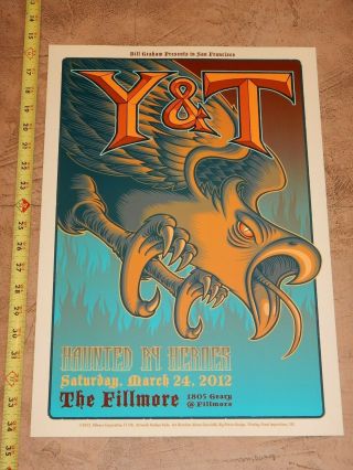 2012 Y & T Fillmore Concert Poster F1148,  Reuben Rude Art