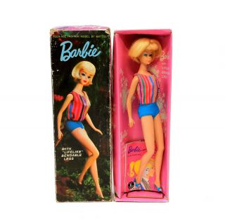 Vintage Mattel Barbie 1070 Ash Blond American Girl With Bendable Legs W/ Box
