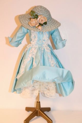Madame Alexander Tagged Cissy Doll Aqua Lace Apron Front Dress Slip Hat1957 4