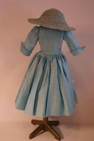 Madame Alexander Tagged Cissy Doll Aqua Lace Apron Front Dress Slip Hat1957 6