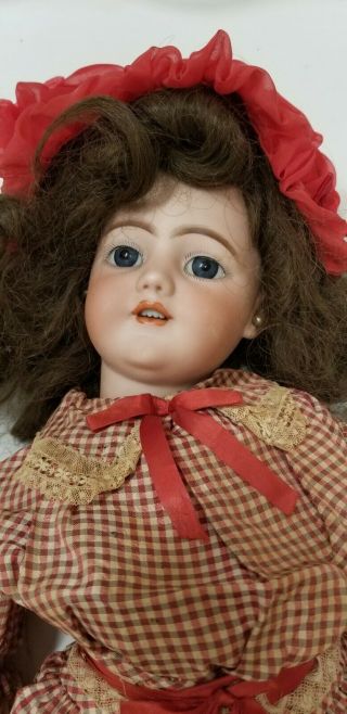 German Antique Bisque Doll S&h 1249 Dep.  21 " Tall