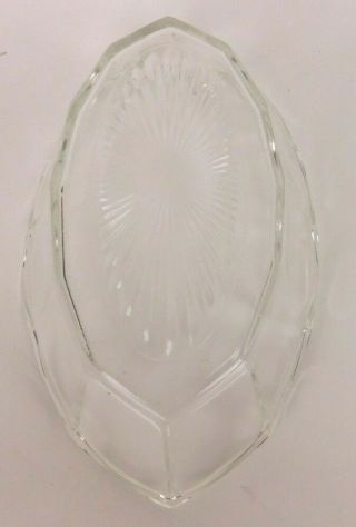 Set of 7 Vintage Banana Split Boats Clear Glass Oval Dishes Scalloped Edge 3