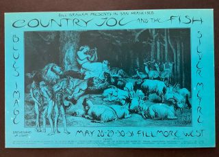 Bg 236 Country Joe And The Fish Bill Graham Fillmore Handbill David Singer 1970