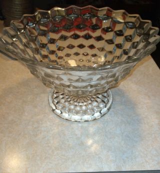 Antique Fostoria Punch Bowl No Flaws Cracks Or Chips Star Pattern On Bottom