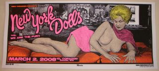 2008 York Dolls - Seattle Silkscreen Concert Poster S/n By Mike Martin