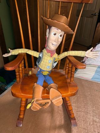 Disney Pixar Toy Story Pull String Woody Talking Doll Hat Hasbro 2002 Andy Boot