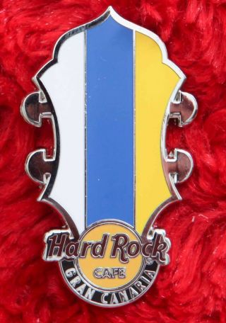 Hard Rock Cafe Pin Gran Canaria Core Headstock Flag Guitar Series