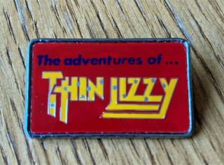 Thin Lizzy The Adventures Of Vintage Metal Pin Badge Insert Style Phil Lynott