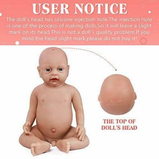 Vollence 18 inch Full Silicone Realistic Baby DollNot Vinyl Material DollsRea. 3