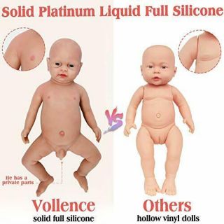 Vollence 18 inch Full Silicone Realistic Baby DollNot Vinyl Material DollsRea. 4