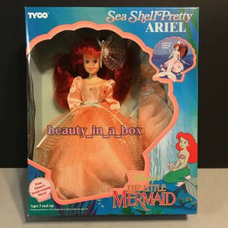 Sea Shell Pretty Ariel Doll Tyco Disney The Little Mermaid 1814 Tropical Ariel