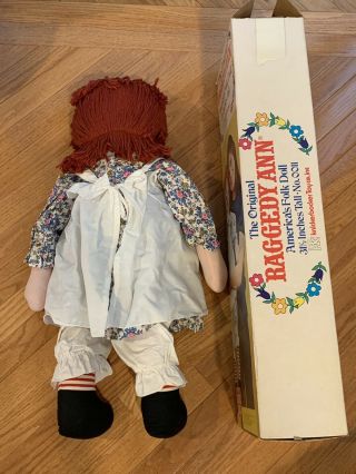 31 1/2” Vintage Knickerbocker Raggedy Ann Cloth Doll - 1970 ' s Brand 2