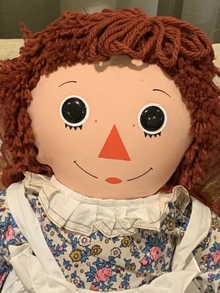 31 1/2” Vintage Knickerbocker Raggedy Ann Cloth Doll - 1970 ' s Brand 4